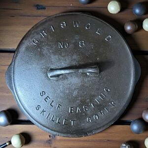 Griswold #8 Cast Iron Vintage High Dome Skillet Lid – Fully Marked